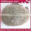 2015 Fashion Products 100% Full Lace With Grey Human Hair Toupee for Men Wholesale thumbnail-1