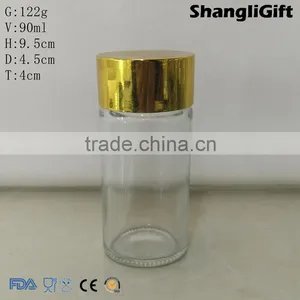 90ml Cylinder Glass Bottles Pepper Shakes Bottle With Cap thumbnail-1