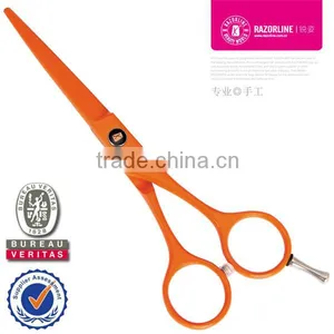 R8 Orange Teflon Coating / SGS Certificate/ Semi-convex/ Barber Scissor thumbnail-1