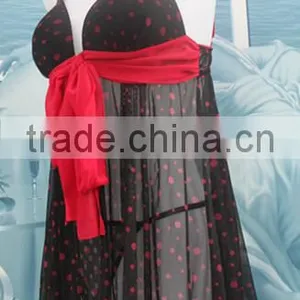The Hot Mesh Nightie Dress G-string Suites thumbnail-2