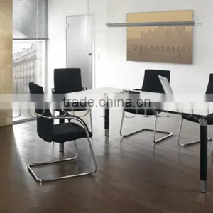 Modern Small Round Melamine Office Meeting Table (SZ-MT123) thumbnail-2