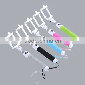 Newest Product 2016 Wholesale Mini Foldable Bluetooth Selfie Stick With Cable thumbnail-3