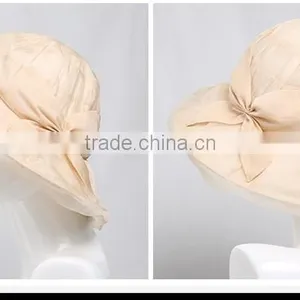 Factory Wholesale Summer Sun Hat Fashion Women Beret With Bowknot Design thumbnail-5