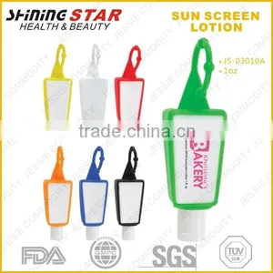 JS-03010A 2015 New Design Sunscreen Lotion 30 With Silicon Holder thumbnail-1
