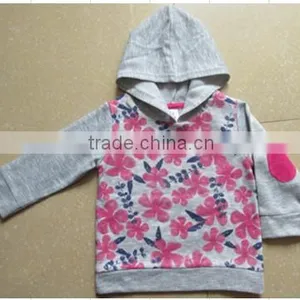 BSCI Passed China Factory Winter Fleece Overall Printed Baby Pullover Infant Hoody Lovely Baby Girls Sweatershirt thumbnail-1