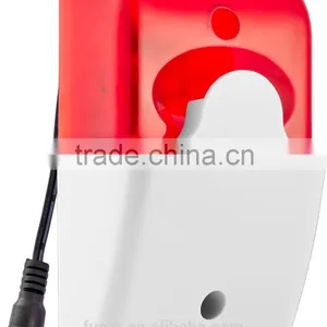 Best Price 105db Red-white Sound Output DC Powerd Wired Flash Light Siren for Security Alarm System thumbnail-1