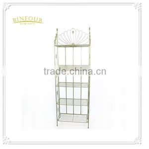 Antique 4 Tier Metal Display Book Rack Book Shelf for Garden and Home Deco thumbnail-1