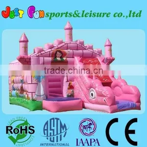 Inflatable Dragon Princess Pvc Castle Combo thumbnail-1