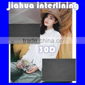 30DPlain/Twill Woven Fusible Interlining,lightweight Interlining For Garment Spring Summer Dress Interlining thumbnail-1