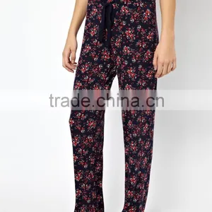 Rose Print Long Pajama Set thumbnail-4
