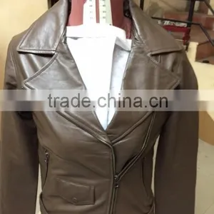 WOMENS BIKER JACKETS MADE OF GENUINE SHEEP LEATHER thumbnail-1