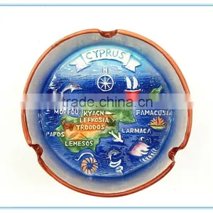 Cyprus Ceramic Souvenir Ashtray thumbnail-1