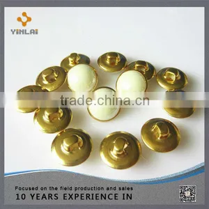 Brass White Rhinestone Button for Garment thumbnail-2