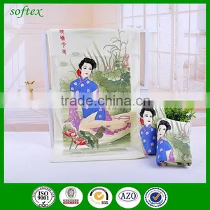 Cotton Changing Color Towel Beauty Undressed in Warm Water Change Colors Towel Adult Sexy Face Towel Gift thumbnail-2
