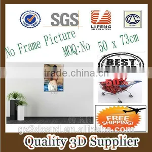 New Material PET 1.5mm No Frame Picture Decoration Images Changing Wolf 3D Picture thumbnail-1