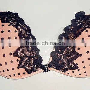 Uplift Front Closure Sponge Bras Cute Lingerie With Dotted thumbnail-4