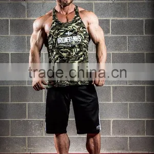 Camouflage Gym Singlet Y-back - Gym Shorts / Custom Printed Gym Single thumbnail-1