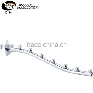 New Design Metal Chrome Hanging Hook Oval Tube Bar Hanging Hooks With Ball thumbnail-2