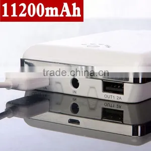 Universal Mobile Power Bank 11200mAh Double USB Mobile Phone Power Supply Power Pack A118, High Capacity thumbnail-1