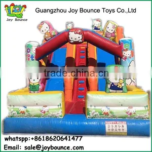 Themed Small Toboggan Inflatable Hello Kitty Slide thumbnail-1