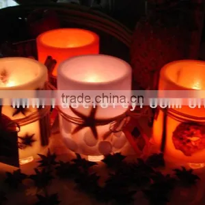 Colorful Beautiful Printing Pillar LED Candles thumbnail-4