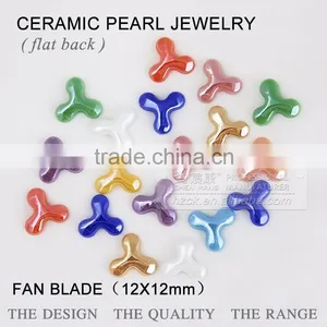 Factory Wholesale Ceramics Pearl 12mm Fan Blade Unfading Can Resist High Temperate thumbnail-1