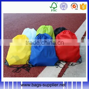 Promotional Polyester Drawstring Backpack Bag thumbnail-5