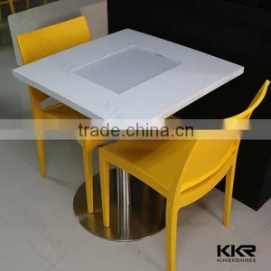 Modern Furniture Solid Surface Restaurant Dining Table thumbnail-2