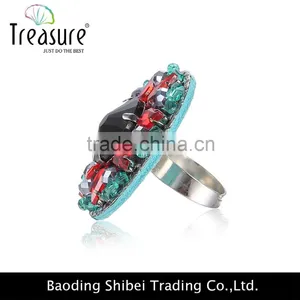 2016 Spring Hot Selling Elegant Round Ring With Shining Crystal thumbnail-5