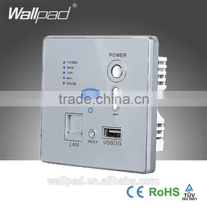 Factory Wallpad Black Wall Embedded USB 3G WiFi Smart Socket AP Router Repeater Phone WPS USB Wireless Wall Charger Socket thumbnail-3