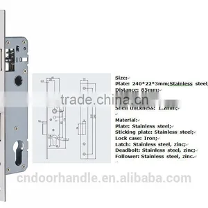 High Security Standard Body Lock for PVC Door Sliding Door thumbnail-1