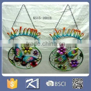 Welcome Sign Hanging Metal Garden Wall Decoration thumbnail-3