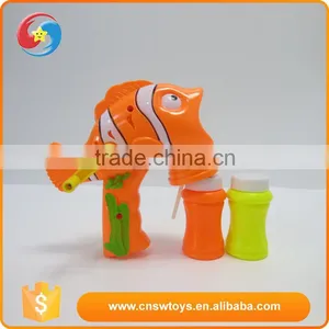 New Design Small Plastic Cute Fish Shaped Animal Soap Blowing Bubble Gun Toys thumbnail-3