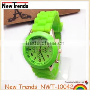 Ladies Quartz Select Fashion Custom Made Cheap Colorful Silicon Rubber Watch thumbnail-3