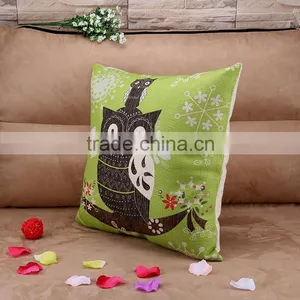2015 Color Cartoon A Spoof Big Eye Owl Series Cotton and Linen Hold Pillow Household Decorative Cushion Cover thumbnail-3