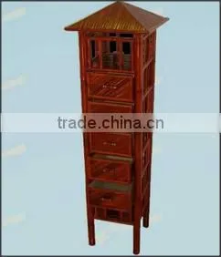 Rattan Bamboo Dragonfly Lamp Shelf - MGSH65 thumbnail-1