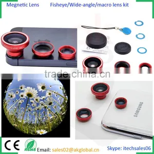 Mobile Phone Innovative Gadgets Magnetic Fisheye Lens Wide Angle Lens Macro Lens for IPhone 6S Samsung Galaxy s6 s5 Htc One A9 thumbnail-3