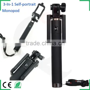 High-end Innovative Design Travel Snapshot Camera Tripod Folding Bluetooth Selfie Stick Monopod for Ios Android Smartphones thumbnail-2