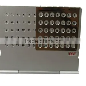 Professional Making Desktop Print Aluminum Perpetual Calender With Customized Logo Free Sample Top-Grade thumbnail-1