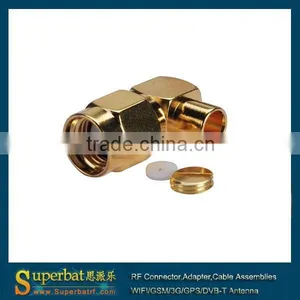 Antenna 3g Connector Sma SMA Solder Plug Right Angle Connector For .141'' Cable thumbnail-1