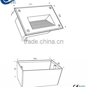 2015 Wholesale Aluminum 6000k Outdoor Recessed Led Stair Wall Light thumbnail-3