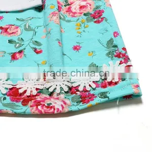 2016 New Design Baby Girls Cotton Clothing Wholesale Long Sleeve Cotton Flower Print Soft Boutique Cotton Stes thumbnail-4