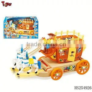 Wholesales Music and Light Plastic Horse and Rider Toy thumbnail-1