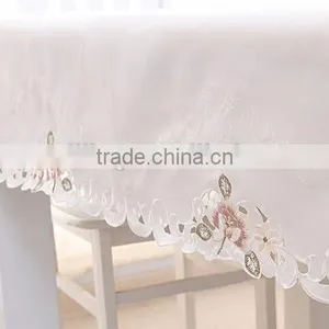 New Design 100 Polyester Flower Design Embroidery Table Cloth thumbnail-2