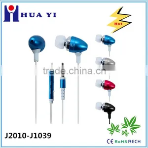 Hot Selling Bullet Shape Metal Earphone With Mic Top Quality Mp3 Earphone Factory Price for Sport thumbnail-1