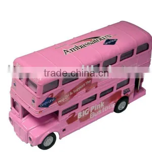 1:72 Die Cast Double-decker Bus Toy thumbnail-1