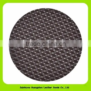 10cm Diameter Round Set of 6 PU Leather Cup Coaster 16028 thumbnail-2