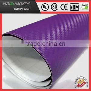 Customized 1.52*30M 3D Purple Carbon Fiber Vinyl Self Adhesive Car Accessory thumbnail-1