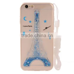 Transparent Glitter Stars Dynamic Liquid 3D Quicksand Phone Cover Case thumbnail-3