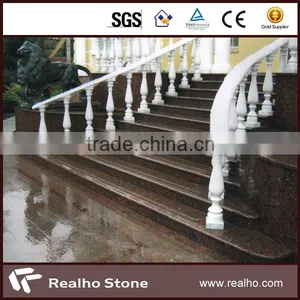 South Africa Red Exterior Stair Treads With White Banister thumbnail-1